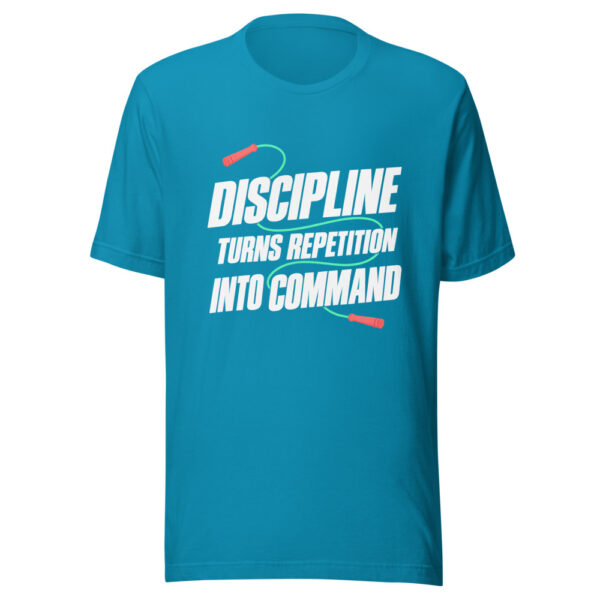 Discipline Turns Repetition Into Command Graphic Tee mockup 1 Discipline Turns Repetition Into Command Graphic Tee front view
