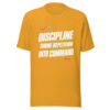 Discipline Turns Repetition Into Command Graphic Tee mockup 2 Discipline Turns Repetition Into Command Graphic Tee mockup 2
