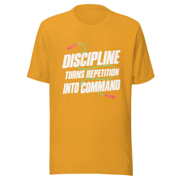 Discipline Turns Repetition Into Command Graphic Tee mockup 2 Discipline Turns Repetition Into Command Graphic Tee mockup 2