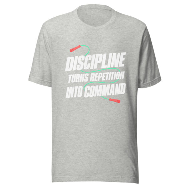 Discipline Turns Repetition Into Command Graphic Tee mockup 7 Discipline Turns Repetition Into Command Graphic Tee mockup 7