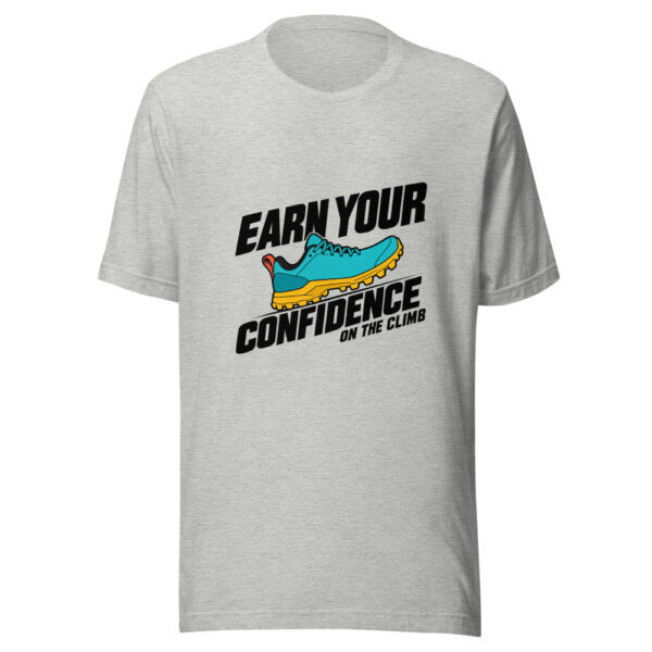 Earn Your Confidence On The Climb Graphic Tee mockup 7 Earn Your Confidence On The Climb Graphic Tee mockup 7