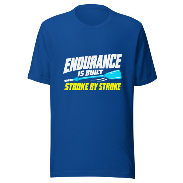 Endurance Is Built Stroke By Stroke Graphic Tee mockup 1 Endurance Is Built Stroke By Stroke Graphic Tee front view