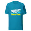 Endurance Is Built Stroke By Stroke Graphic Tee mockup 2 Endurance Is Built Stroke By Stroke Graphic Tee mockup 2
