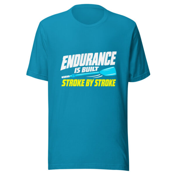 Endurance Is Built Stroke By Stroke Graphic Tee mockup 2 Endurance Is Built Stroke By Stroke Graphic Tee mockup 2