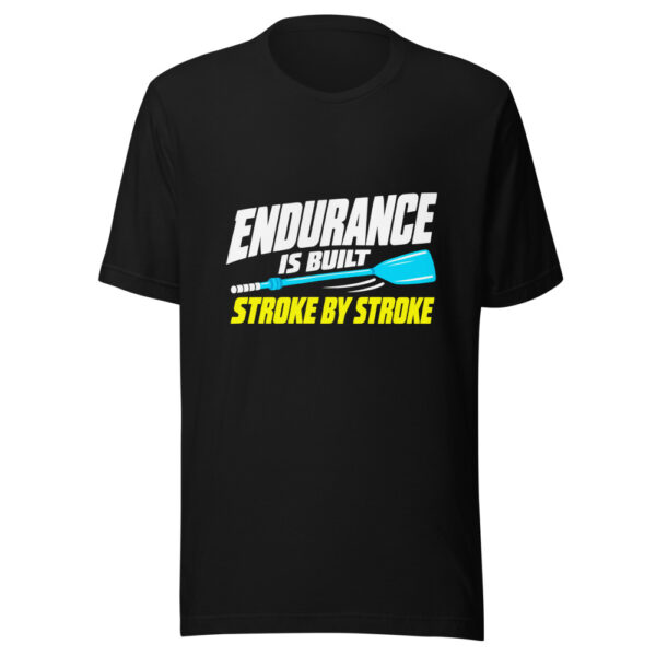 Endurance Is Built Stroke By Stroke Graphic Tee mockup 4 Endurance Is Built Stroke By Stroke Graphic Tee mockup 4
