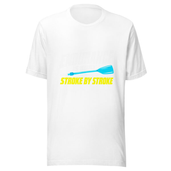 Endurance Is Built Stroke By Stroke Graphic Tee mockup 5 Endurance Is Built Stroke By Stroke Graphic Tee mockup 5