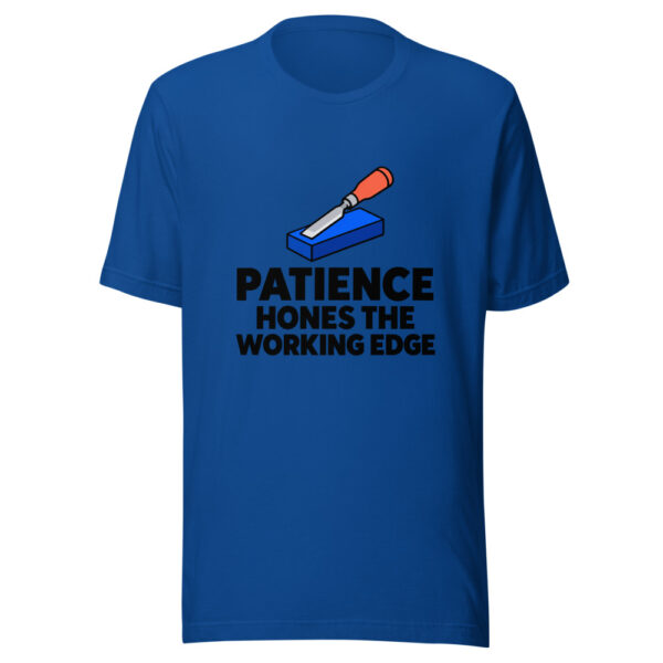 Patience Hones The Working Edge Graphic Tee mockup 3 Patience Hones The Working Edge Graphic Tee mockup 3