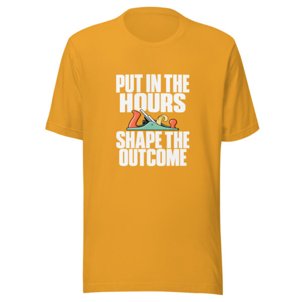 Put In The Hours Shape The Outcome Graphic Tee mockup 2 Put In The Hours Shape The Outcome Graphic Tee mockup 2