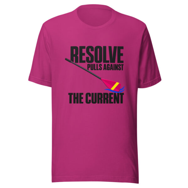 Resolve Pulls Against The Current Graphic Tee mockup 1 Resolve Pulls Against The Current Graphic Tee front view