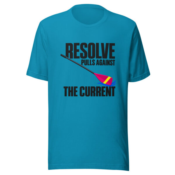 Resolve Pulls Against The Current Graphic Tee mockup 2 Resolve Pulls Against The Current Graphic Tee mockup 2