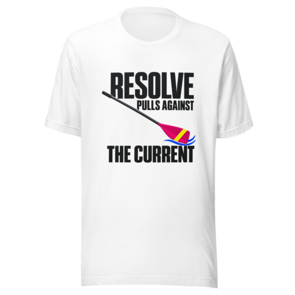 Resolve Pulls Against The Current Graphic Tee mockup 5 Resolve Pulls Against The Current Graphic Tee mockup 5