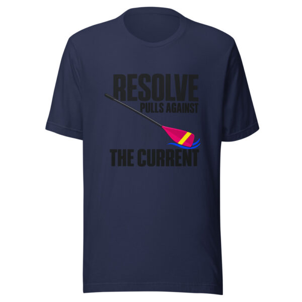 Resolve Pulls Against The Current Graphic Tee mockup 6 Resolve Pulls Against The Current Graphic Tee mockup 6