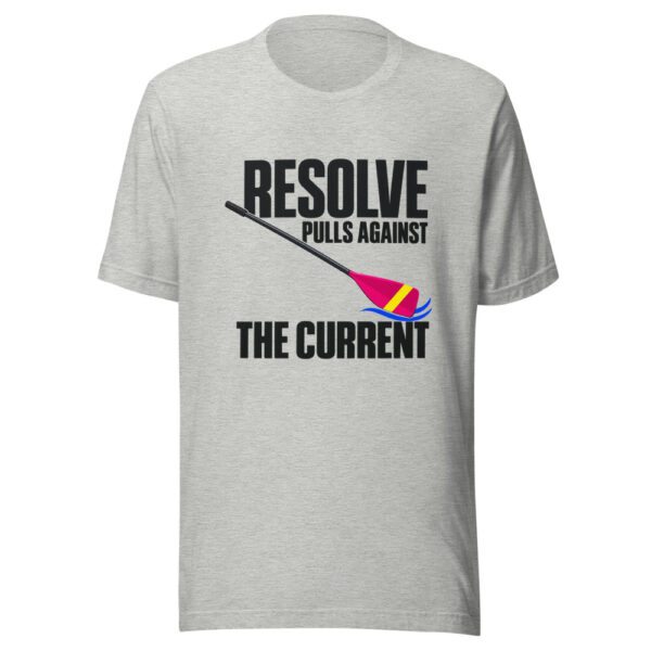 Resolve Pulls Against The Current Graphic Tee mockup 7 Resolve Pulls Against The Current Graphic Tee mockup 7