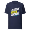 Resolve Rises With The Grade Graphic Tee mockup 6