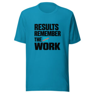 Results Remember The Work Graphic Tee mockup 1 Results Remember The Work Graphic Tee front view