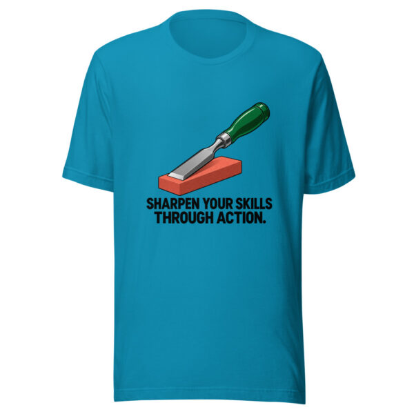 Sharpen Your Skills Through Action Graphic Tee mockup 2 Sharpen Your Skills Through Action Graphic Tee mockup 2