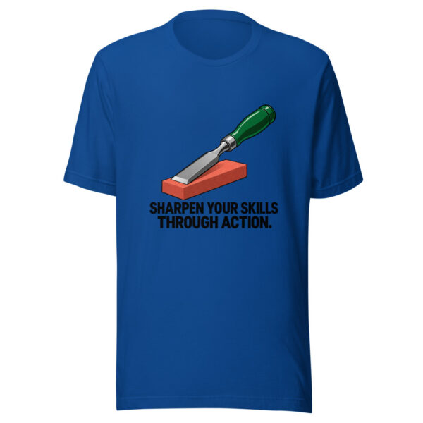 Sharpen Your Skills Through Action Graphic Tee mockup 3 Sharpen Your Skills Through Action Graphic Tee mockup 3