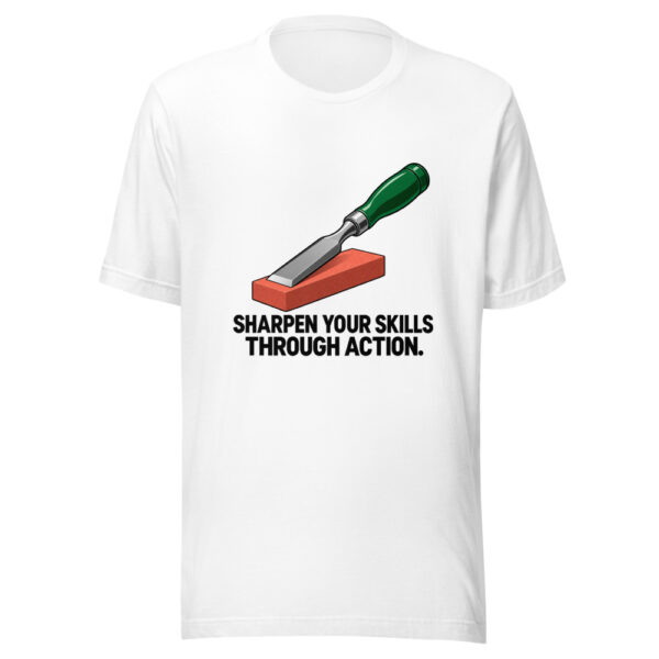 Sharpen Your Skills Through Action Graphic Tee mockup 5 Sharpen Your Skills Through Action Graphic Tee mockup 5