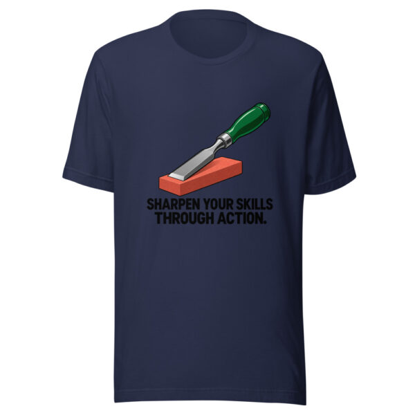 Sharpen Your Skills Through Action Graphic Tee mockup 6 Sharpen Your Skills Through Action Graphic Tee mockup 6