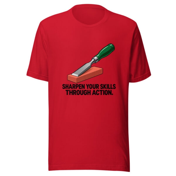 Sharpen Your Skills Through Action Graphic Tee mockup 8 Sharpen Your Skills Through Action Graphic Tee mockup 8