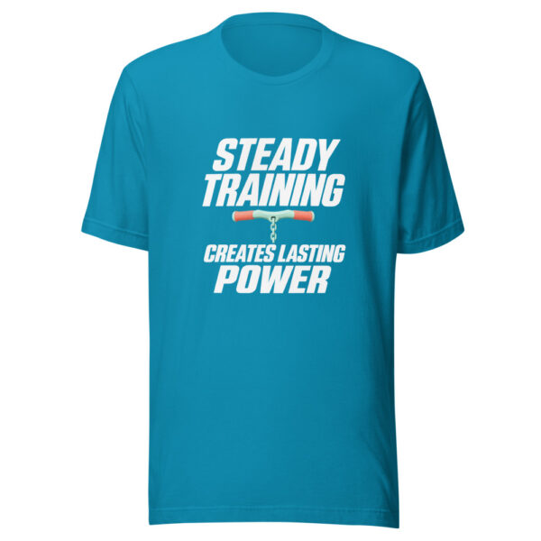 Steady Training Creates Lasting Power Graphic Tee mockup 2 Steady Training Creates Lasting Power Graphic Tee mockup 2