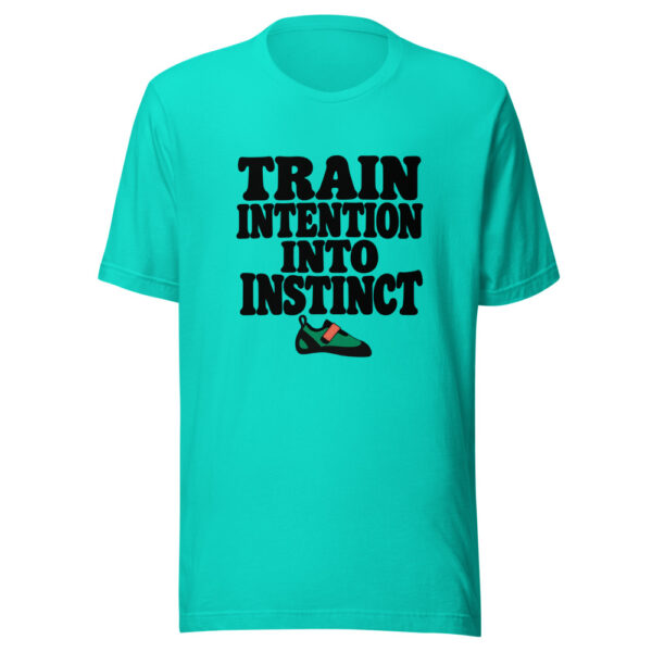 Train Intention Into Instinct Graphic Tee mockup 3 Train Intention Into Instinct Graphic Tee mockup 3