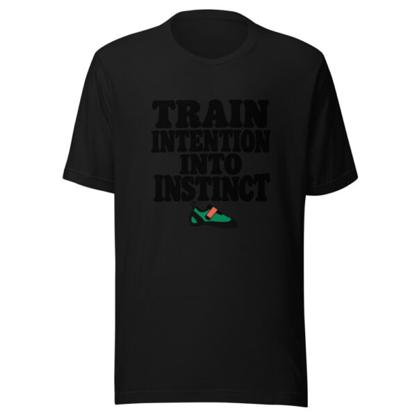 Train Intention Into Instinct Graphic Tee mockup 4 Train Intention Into Instinct Graphic Tee mockup 4