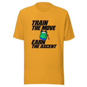 Train The Move Earn The Ascent Graphic Tee mockup 1 Train The Move Earn The Ascent Graphic Tee front view