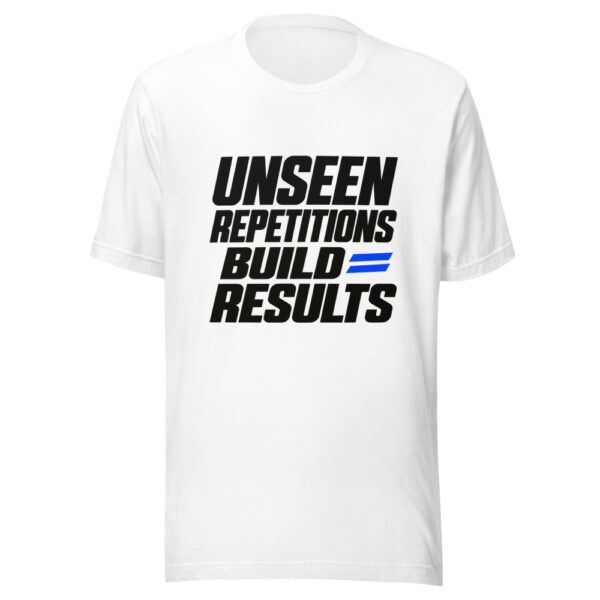 Unseen Repetitions Build Results Graphic Tee mockup 1 Unseen Repetitions Build Results Graphic Tee front view